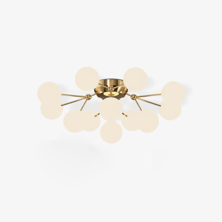 White Glass Orb Cluster Ceiling Light Fixture