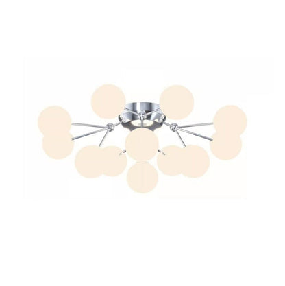 White Glass Orb Cluster Ceiling Light Fixture