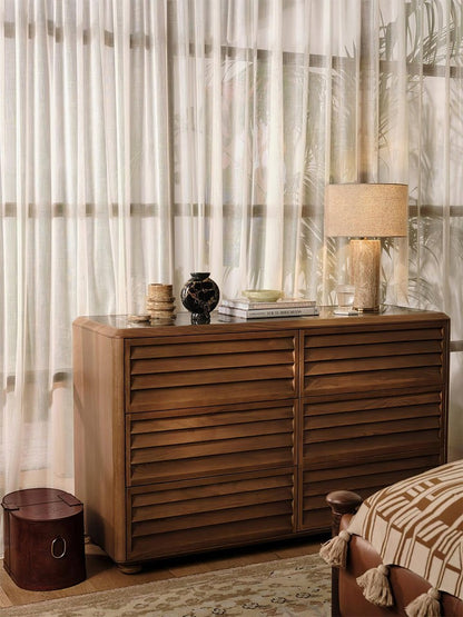 Yellow Travertine Table Lamp with Beige Linen Shade